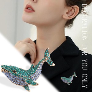 Alta Qualidade Rhinestone <span class=keywords><strong>Dolphin</strong></span> Whale <span class=keywords><strong>Brooch</strong></span> Badge Lapel Pin para Mulheres e Homens Moda Jóias Broches para Acessórios de Vestuário - Product Image 3