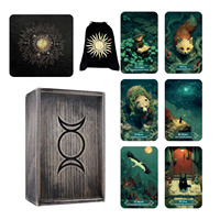 Impression personnalisée de votre propre design, bord holographique vert, cartes en PVC imprimées en couleur, jeu de cartes Oracle, tarot original