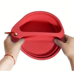 Bols carrés pliables pour animaux de compagnie en silicone de qualité alimentaire, écologiques, compatibles lave-vaisselle, portables, pliables, pour les voyages, pour la nourriture pour chiens - Product Image 3