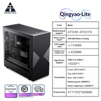 Boîtier de PC de bureau Golden Field Qingyao Lite flambant neuf, gestion des câbles intégrée, côtés entièrement transparents, refroidissement liquide 360°, gaming ATX