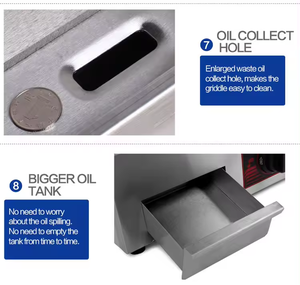 Équipement de restauration commerciale <span class=keywords><strong>Grande</strong></span> <span class=keywords><strong>plancha</strong></span> à <span class=keywords><strong>gaz</strong></span> plate en acier inoxydable - Product Image 5