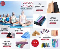 Tapis de yoga en caoutchouc naturel PU Umicca antibactérien résistant aux moisissures avec une forte adhérence offre un confort durable pour votre pratique