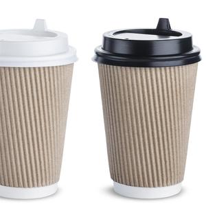 Tùy Chỉnh Gợn Tường Giấy Ly Thân Thiện Với Môi Ly Cà Phê Với Cạnh Cong Và Nắp Cho Tequila Năng Lượng Đồ Uống Và Rượu Whisky - Product Image 6