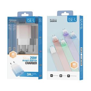 Adaptateur de charge rapide PD 20W pour smartphone et tablette, prise murale type C, 3A max - Product Image 1
