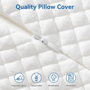 Almohada Cervical Ortopédica <span class=keywords><strong>de</strong></span> <span class=keywords><strong>Espuma</strong></span> Viscoelástica Contorneada <span class=keywords><strong>para</strong></span> Viaje, con Funda Extraíble, <span class=keywords><strong>para</strong></span> Alivio del Dolor <span class=keywords><strong>de</strong></span> Cuello, <span class=keywords><strong>para</strong></span> <span class=keywords><strong>Dormir</strong></span> <span class=keywords><strong>de</strong></span> Lado o Boca Arriba - Product Image 5