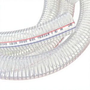 Manguera de <span class=keywords><strong>PVC</strong></span> Flexible Reforzada con Alambre de Acero, Resistente a Alta Presión, para Succión de Bomba, Tipo Espiral Transparente - Product Image 1
