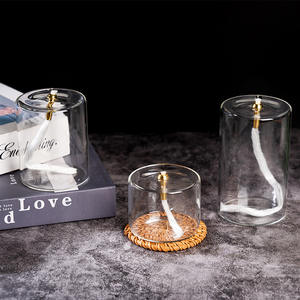 Lampe à huile en verre cylindrique, design Art Déco, aromathérapie, mariage, Noël, décoration de bureau, ornement pour la maison - Product Image 2