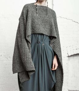 <span class=keywords><strong>Poncho</strong></span> châle <span class=keywords><strong>en</strong></span> laine d'<span class=keywords><strong>alpaga</strong></span> tricotée de luxe pour femmes, fabrication sur mesure 2026 - Product Image 1