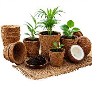 Natural Fiber Coir <b>Plant</b> Pot - Organic Seedling Growing Container for Horticulture Applications - Product Image 4