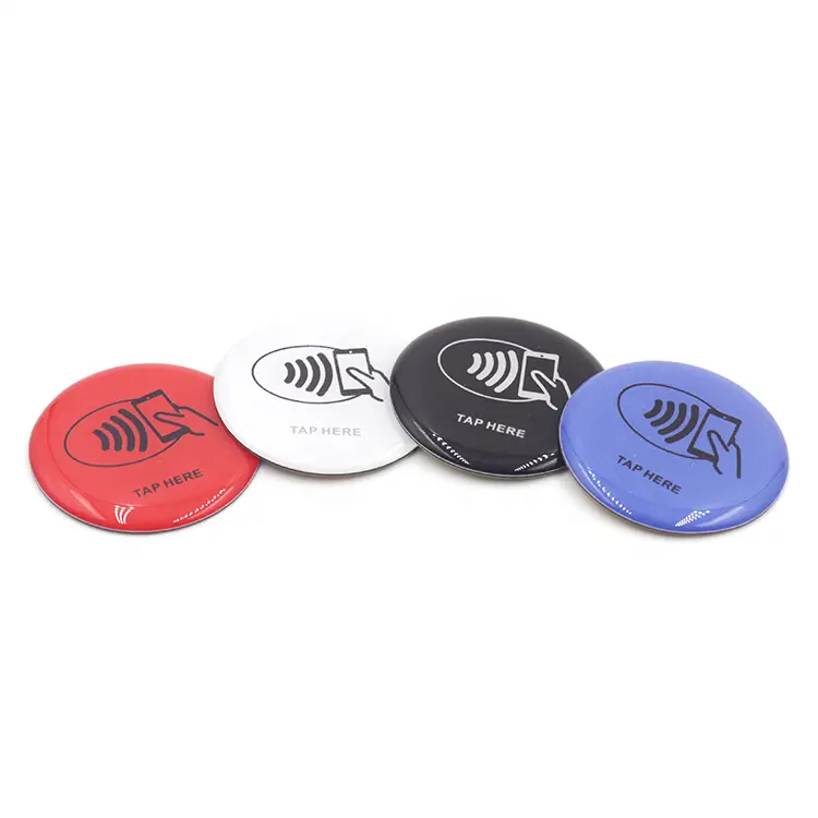 Impression de logo personnalisé 25mm Nfc Tag Nfc Social Media Phone Tags Waterproof Epoxy Rfid Active Tag