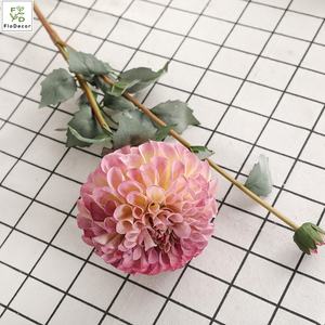 Flor de Dalia Artificial de Seda en Oferta, 2 Cabezas, Multicolores, Centro de Mesa para el Hogar, Decoración para Bodas, Fiestas y Hoteles - Product Image 6