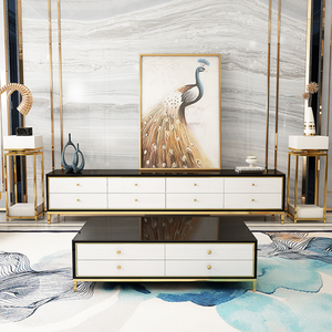 Living Room Furniture Table <strong>TV</strong> <strong>Stand</strong> <strong>Wood</strong> Cabinets - Product Image 3