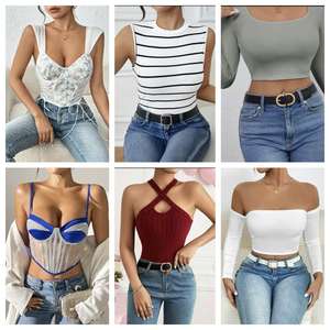 Liquidation : Lot de vêtements d'occasion décontractés pour femmes, assortiment mixte, vêtements bon marché en gros, lots de crop tops sexy pour femmes - Product Image 4