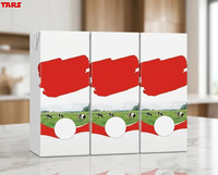 Caja de Cartón Aséptica Delgada de 200 ml con Tapa Tipo Gable, Envase de Cartón Delgado para Líquidos, Leche, Té, Jugo, Agua, Bebidas, Empaque Personalizado