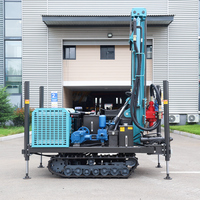 Machine de forage de puits d'eau sur chenilles certifiée CE SM300, diesel, 300 m, plateforme de forage de puits d'eau sur chenilles