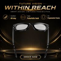 Nouvelles lunettes intelligentes W610 8 mégapixels avec IA pour la photographie et les appels, protection UV noire, en PC laqué nacré haute brillance