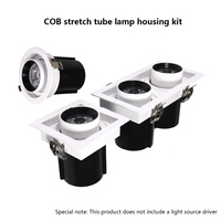 Spot encastré à prix d'usine, double anti-éblouissement, COB, pour hôtel et maison, 7W 10W 12W, downlight LED rotatif