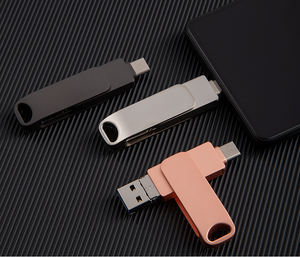 Cross-Border Pingguo 128G USB 3.0 Flash Drive Four-in-One Rotating Metal Android <strong>Type</strong>-C <strong>Computer</strong> Mobile Phone <strong>Interface</strong> New - Product Image 6
