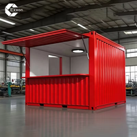 Boutique Mobile Extensible en Promotion, Conteneur Éphémère de 10ft 20ft, Bar, Café, Magasin de Proximité Modulaire et Mobile, Maison, Kiosques Préfabriqués