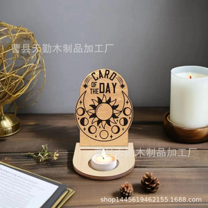 Modern minimalist wooden <b>candle</b> <b>holder</b>, desktop <b>candle</b> tray, solid wood Arabic candlestick, prayer <b>candle</b> tray - Product Image 3