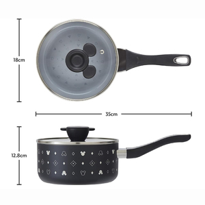 Ensemble de casseroles antiadhésives en verre avec couvercles en verre et poignées en bakélite, 6 pièces, pour cuisinières à gaz et à induction - Product Image 3