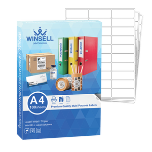 Autocollant de bureau blanc mat Rectangle 45 étanche adresse 14 A4 papier pour étiquettes 68 étiquettes par feuille - Product Image 1