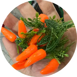 人工ニンジンプラスチック野菜ミニニンジンイースターデコレーションパーティードールハウスアクセサリー食品写真小道具