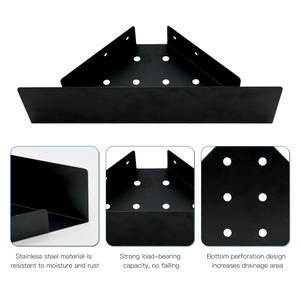 Giá lưu trữ góc không đục lỗ cho nhà vệ sinh phòng tắm gia đình kệ lưu trữ sắt ba lớp sử dụng xuyên biên giới - Product Image 5