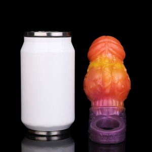 YC-2195 Hollow Dog Knot <b>Dildo</b> Penis Sleeves Sheath Flexible Cock Extender Sleeve - Product Image 4