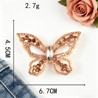 En stock Zhaoshun Nouveaux patchs 3D creux papillon en strass à coudre, ornements DIY pour pinces à cheveux, chaussures, sacs, décoration, vente en gros