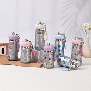 Mini Titanium Thermos Cup With Carrying Strap Portable Pocket Sized For Gifts - Product Image 1