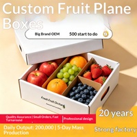 Direct van de fabriek: op maat gemaakte fruitgeschenkdozen met venster en handvat; golfkartonnen dozen; UV-bedrukte kleuren dozen voor fruit