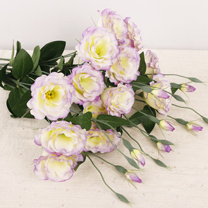 Fleurs artificielles de Lisianthus en soie, haute simulation, style romantique et rêveur, pour décoration de mariage, de maison et accessoires de photographie intérieure - Product Image 2