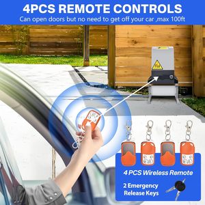 4400lb 750W tự động trượt cửa mở ứng dụng điều khiển 4 điều khiển từ xa bàn phím không dây IP65 bảo vệ 110V/220V 40ft (chuỗi điều khiển) - Product Image 5