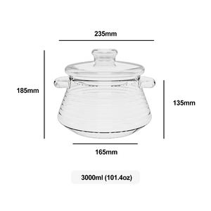 Olla de Cocina de Vidrio de Borosilicato de Alta Calidad Hecha <span class=keywords><strong>a</strong></span> Mano de 3000 oz (118.3 oz), Nuevo Diseño, para Reuniones al Aire Libre, Fiestas, Gran Capacidad - Product Image 6