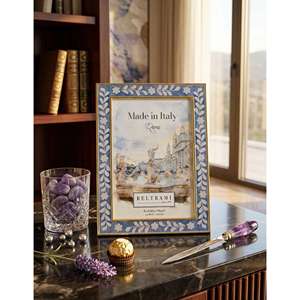 Beltrami Photo <b>Frame</b> 4x6 Real Silver Plated Made In Italy Roma Decorative <b>Metal</b> <b>Frame</b> - Product Image 2