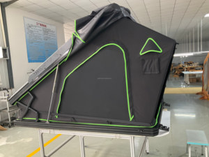 Carpa de techo rígida EM con forma de X, de aluminio, con gran espacio, para camping, vehículos 4x4 todoterreno, con techo abatible, estructura en X, para 2-3 personas - Product Image 2