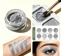 GUANZUN Mattgrauer Make-up Aluminium-Glitzerpigment 36M Haltbarkeit Kosmetischer Schimmerpuder Gratis 1g Probe Lidschatten Highlighter