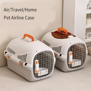 Jaula de transporte de mascotas duradera aprobada por la aerolínea, Material PP de hierro en forma de cuadrado sólido, funda de viaje para animales pequeños, gato y perro - Product Image 5