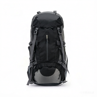 Tas Ransel Hiking Fashion 50L Tahan Air, Tas Perlengkapan Camping dengan Penutup Hujan 45+5 Liter, Tas Gunung Ringan Unisex