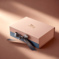 Boîte cadeau pliable magnétique en papier kraft biodégradable avec logo personnalisé de grande taille, doublure en éponge pour l'électronique intelligente