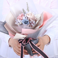 Liviflo Nouveau Design Haut de Gamme Magnifique Bouquet de Fleurs Éternelles Colorées 30-40CM en Boîte Cadeau pour la Saint-Valentin et Mariages, Durée de Vie 3-5 Ans