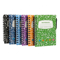 Mini carnet à spirale avec stylo, notes adhésives, carnet de notes A6 avec porte-stylo, carnet d'écriture portable, logo personnalisé, impression OEM