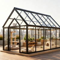 Kits de véranda en aluminium HUACAI en gros, directement de l'usine, maison en verre 4 saisons pour jardin extérieur, fabricant