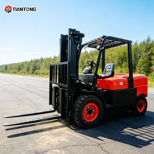 Chariot élévateur diesel 4 roues 2 tonnes avec siège conducteur, garantie 1 an, livraison gratuite, haute stabilité pour le levage de charges industrielles - Product Image 3