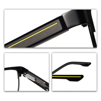 Lunettes de vue sportives en métal tendance, monture optique noire pour homme, avec branches colorées et monture intégrale
