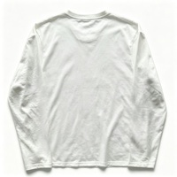 T-shirt vintage anti-rétrécissement classique décontracté à col rond et manches longues, coupe oversize, style streetwear hip-hop, effet vieilli et délavé – Nouveauté fournisseur