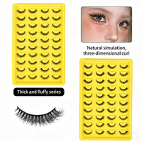 20 paires de faux cils monobloc les plus vendus, courts, à courbure naturelle, tige noire, grande capacité