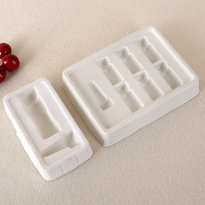 Plastic Cosmetic Blister Insert Tray Vacuum Formed Flocked Packaging For Cosmetic