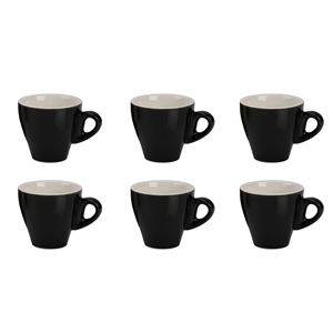 ENSEMBLE DE 6 Tasses à café noires BILLY BAR SANS SOUCHE - Product Image 1